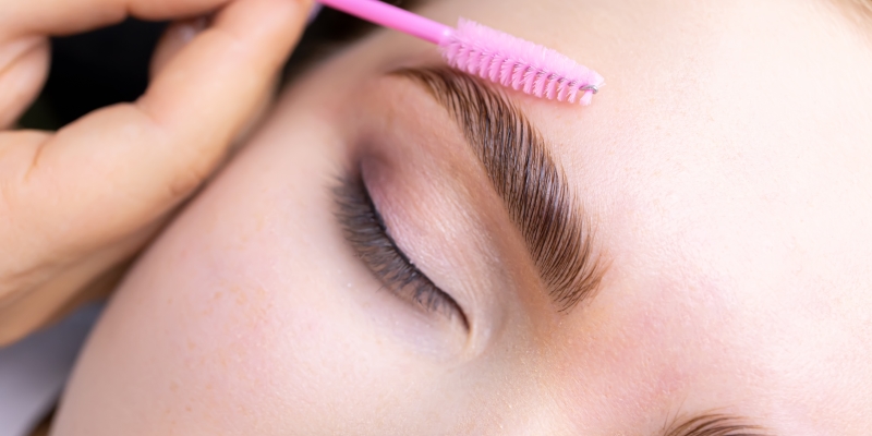 Eyebrow lamination blonde model eyebrow lamination